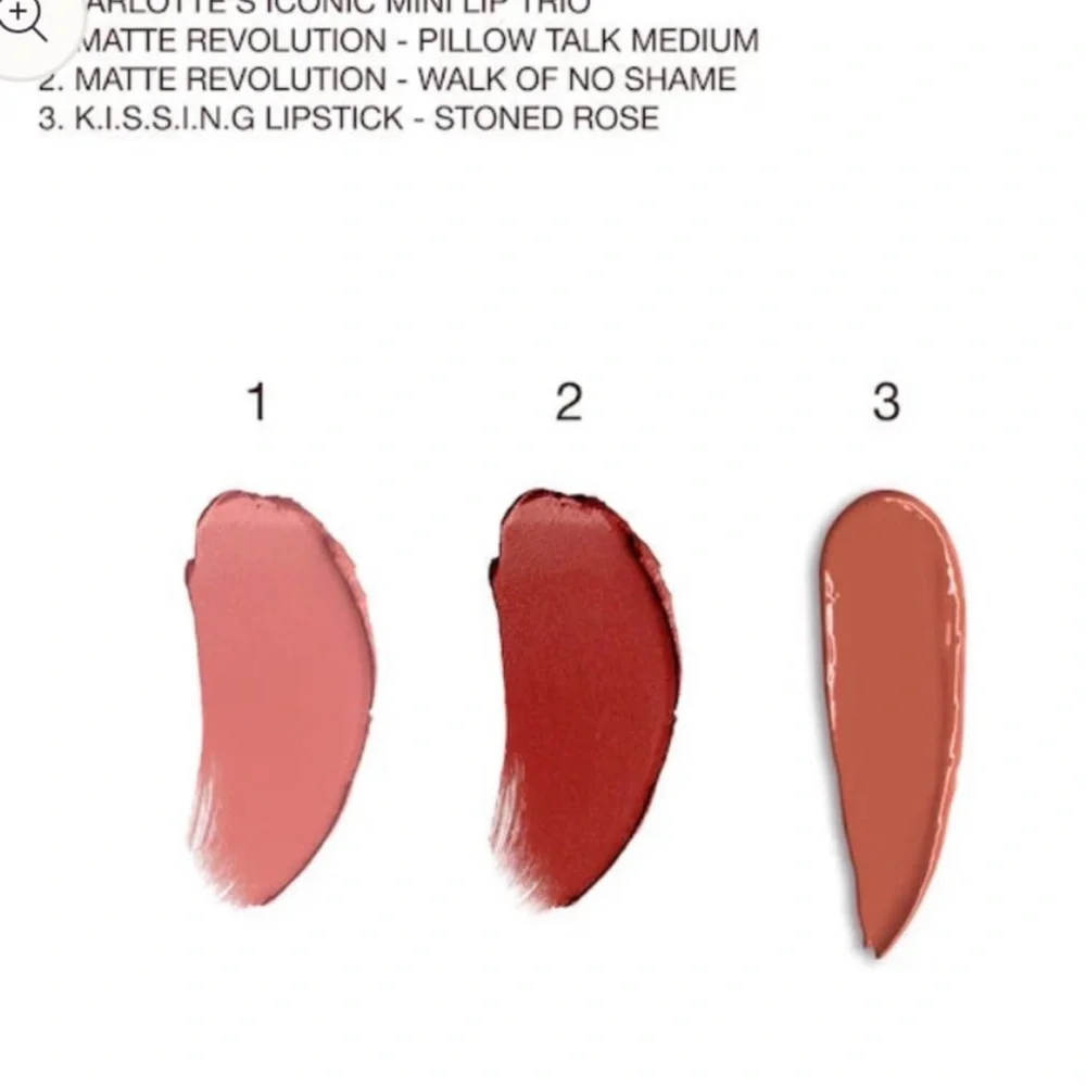 NIB Charlotte Tilbury Bundle - Beauty Light Wand and Iconic Mini Lip Trio - Picture 5 of 13